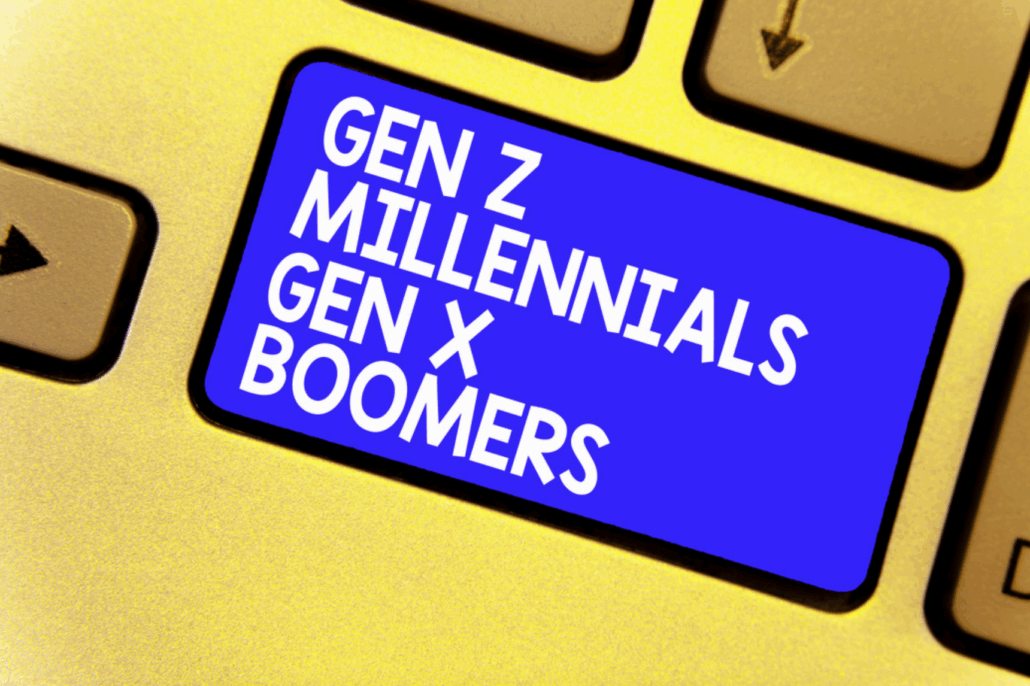 Generational labels on keyboard key